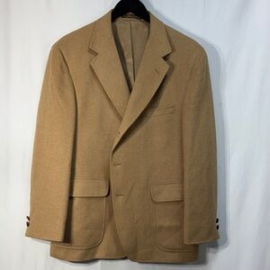 🦆 Huntington camel hair, three button Classic Tan Blazer